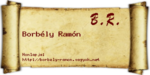 Borbély Ramón névjegykártya